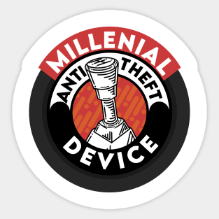 Millennial Anti Theft Device Sticker